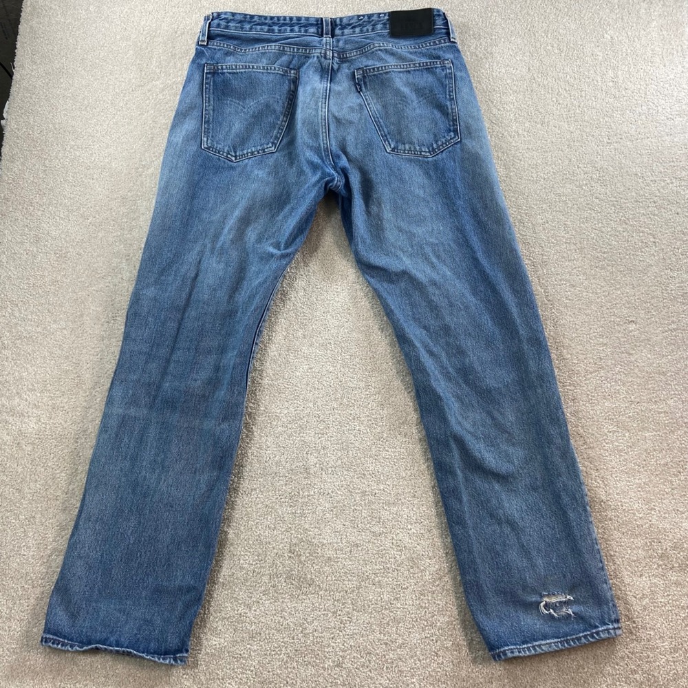 Levis Made & Crafted Rail Straight Jeans Mens 34 Blue Medium Wash Denim